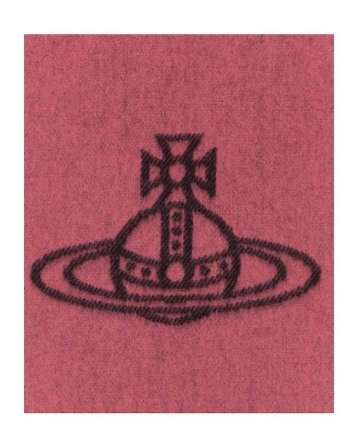 Vivienne Westwood Red Orb Fringe Scarf