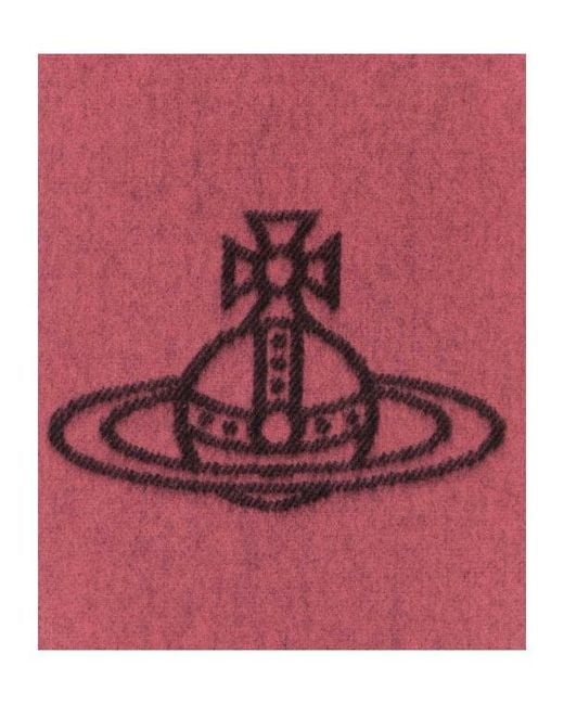 Vivienne Westwood Red Orb Fringe Scarf