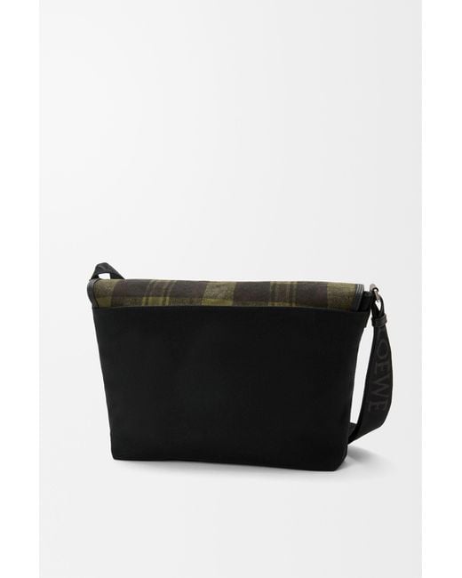 Loewe Black Medium Flap Shoulder Bag for men