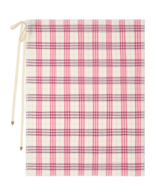 Burberry Pink Check Cotton Sarong