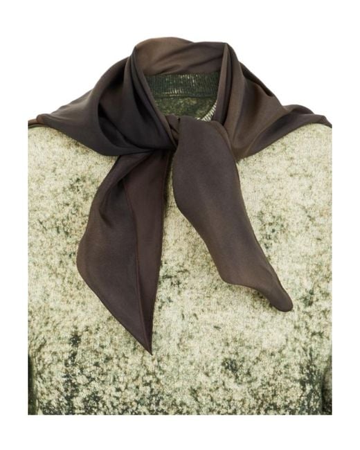 Maison Margiela Green Discharged Wool Sweater for men