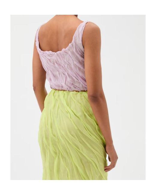 Versace Pink Silk-Chiffon Draped Top