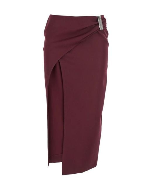 The Attico Purple Slit Skirt