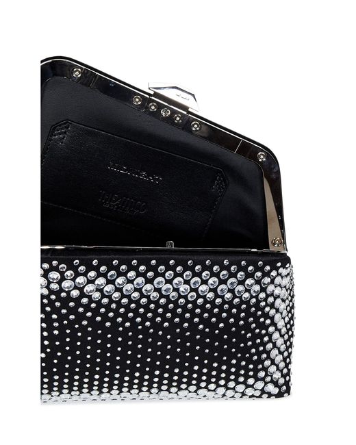 The Attico Black 'Midnight' And Crystal Mini Clutch