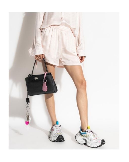 Balenciaga Natural Monogram Elastic Waist Shorts