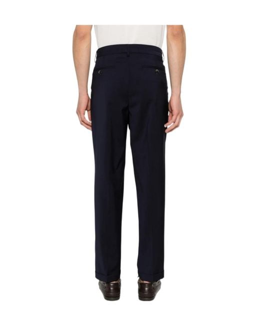 Barena Blue Drapier Pleated Trousers for men