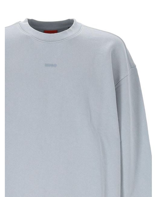 Boss Gray Long-Sleeved Crewneck Sweatshirt for men