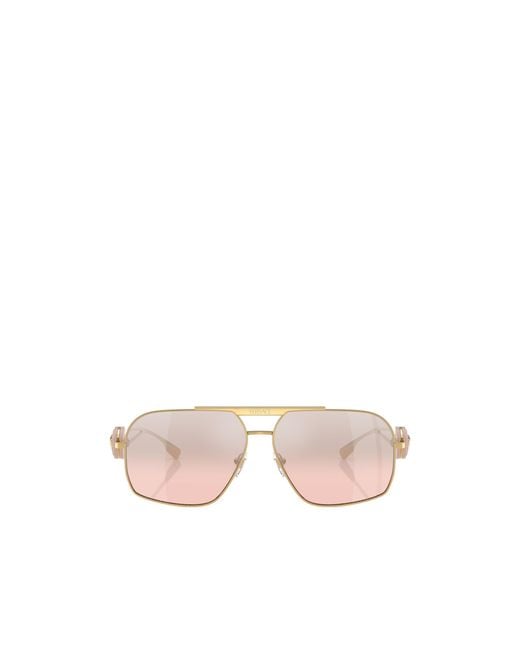 Versace Pink Geometric Frame Sunglasses for men