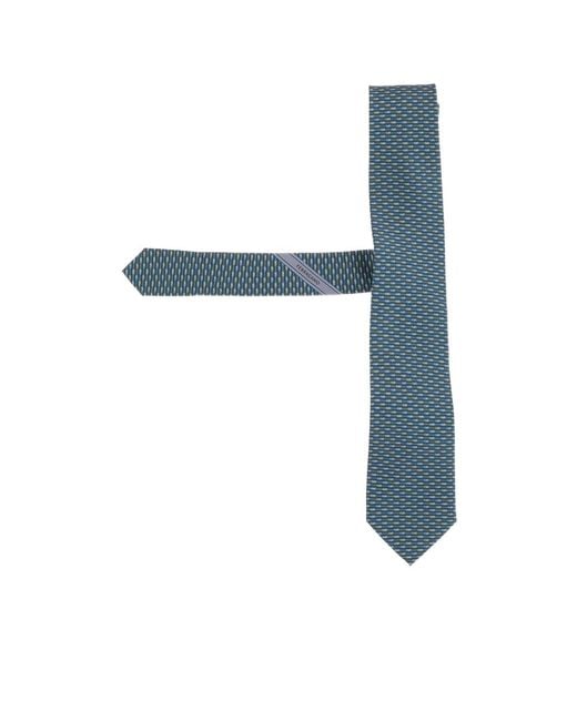 Ferragamo Blue Pointed Tie for men