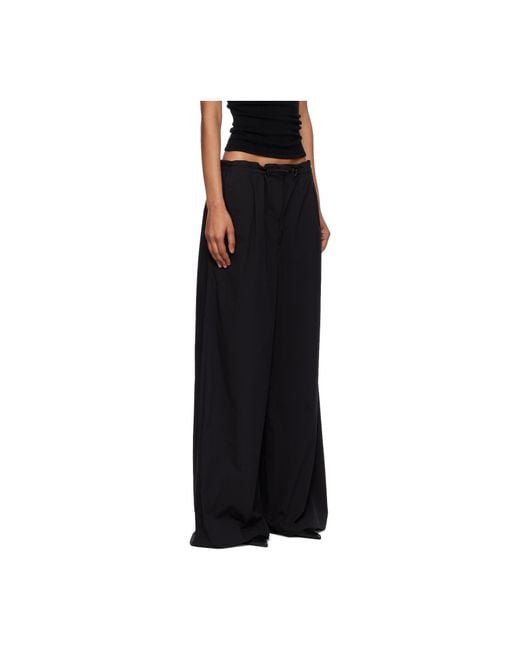 St. Agni Black Small Paper Bag Waist Casual Pants