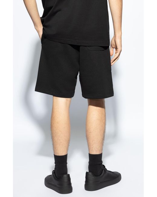 DIESEL Black P-Bisc-D Logo Embroidered Track Shorts for men