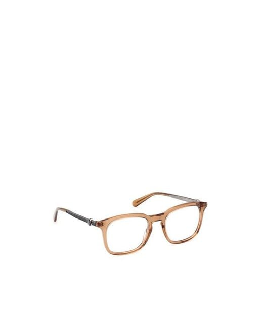 Moncler Metallic Eyewear Square Frame Glasses for men
