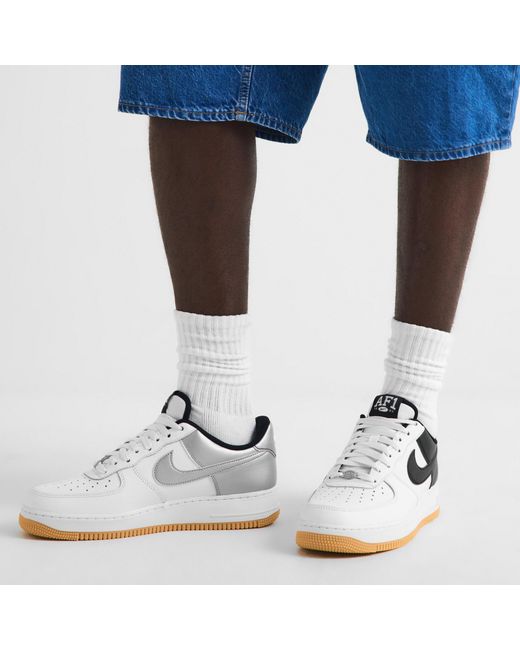 Nike White Simple Thick-Soled Shoes for men