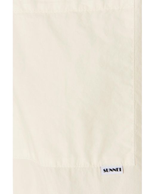 Sunnei White Cotton Short-Sleeved Shirt