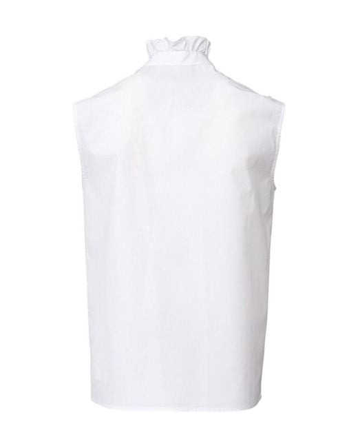 Fabiana Filippi White Sleeveless Shirt