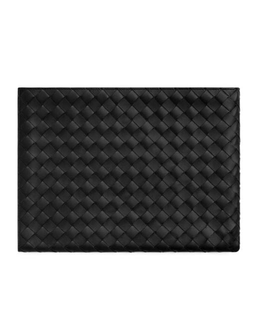Bottega Veneta Black Intrecciato Zipped Wallet for men