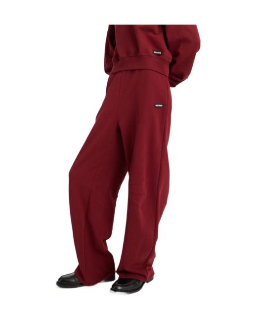 ROTATE BIRGER CHRISTENSEN Red Terry Back Sweatpants
