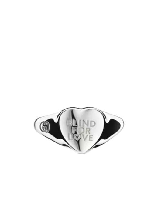 Gucci White Blind For Love Ring