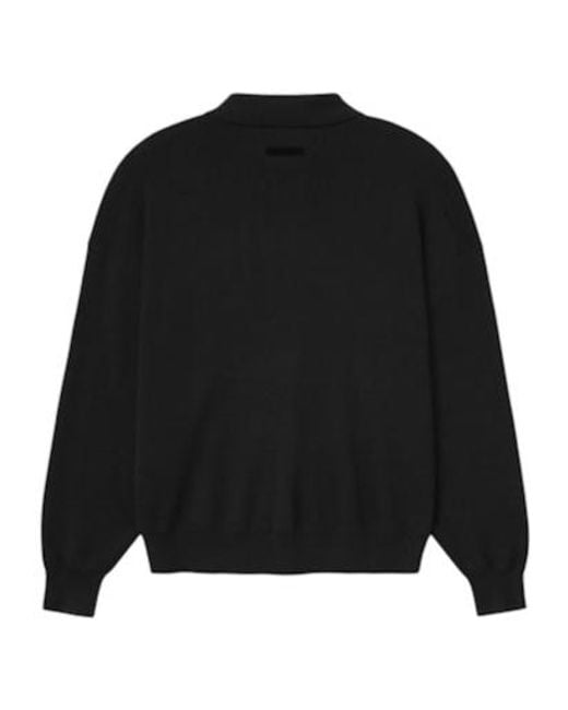 Fear Of God Black Signature 90S Logo-Embroidered Polo Shirt for men