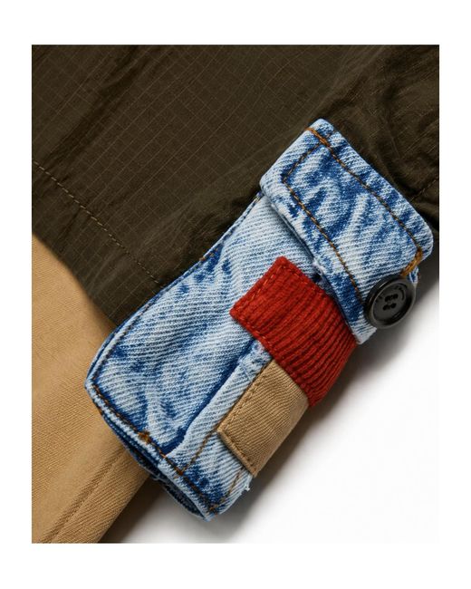 DSquared² Green Layered-Design Trousers
