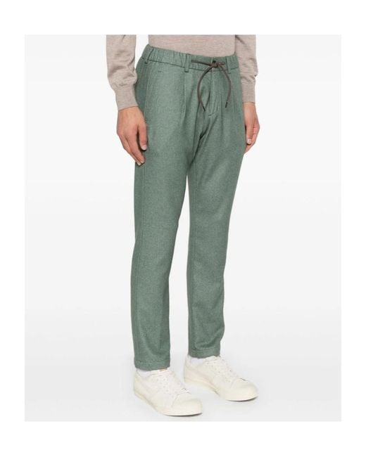 Herno Green Felted Trousers for men