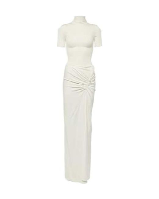 Christopher Esber White Short Sleeve Dress
