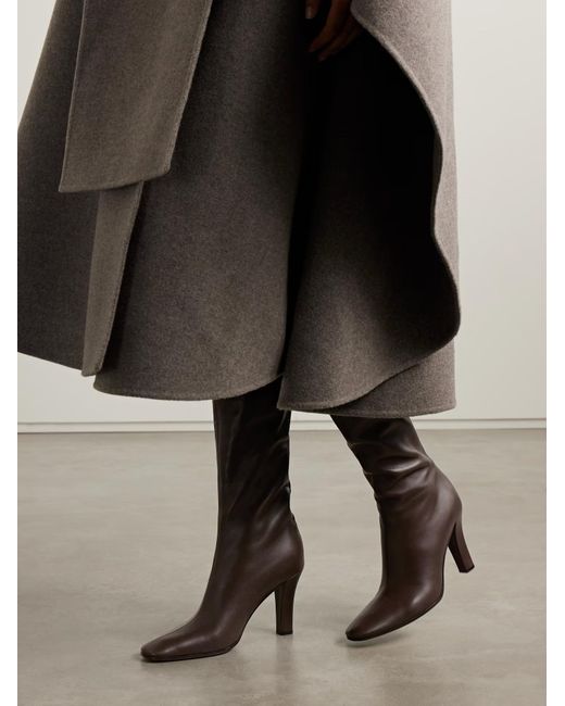 The Row Brown Mona Leather Boots