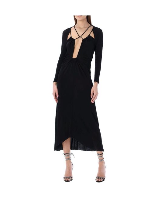 Isabel Marant Black Jadessi Cut-Out Midi Dress