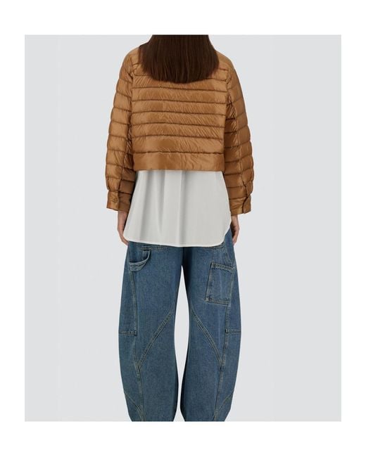 Herno Brown Boxy Quilted Down Jacket