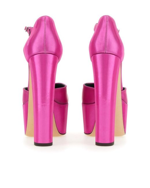 Giuseppe Zanotti Pink Bebe Platform Ankle Strap Pumps