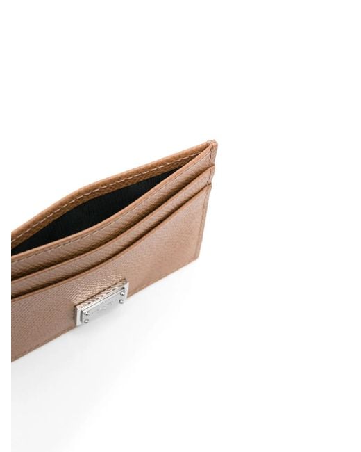 Dolce & Gabbana White Logo Plaque Cardholder for men