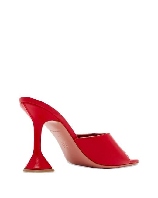 AMINA MUADDI Red Open-Toe High-Heeled Sandals
