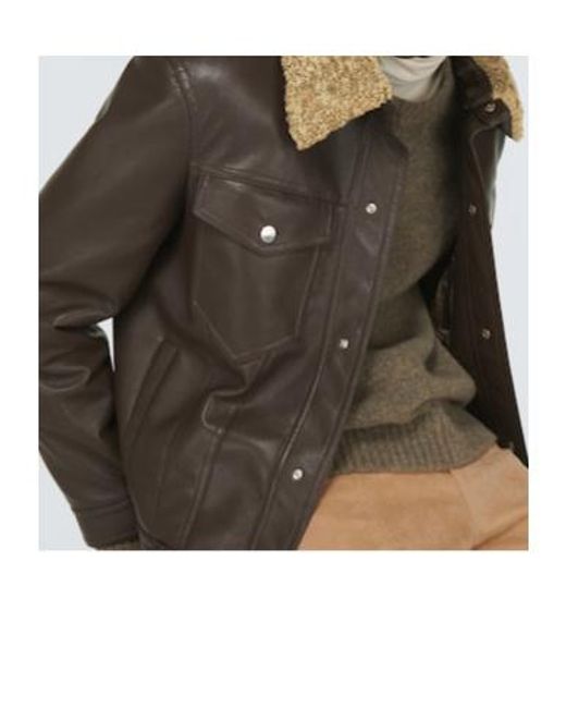 Nanushka Brown Leather Jacket for men