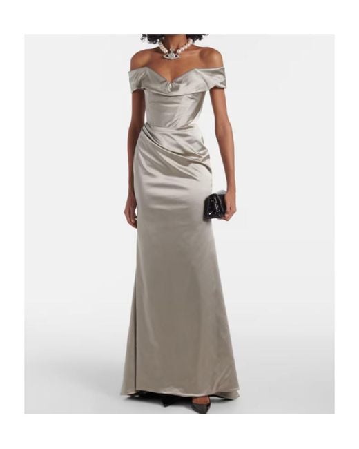 Vivienne Westwood Gray Nova Cora Draped Gown