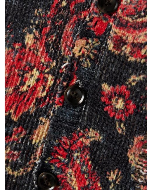 R13 Red Paisley-Print Cardigan