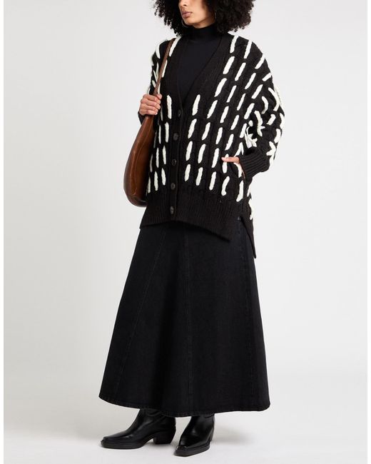 Farm Rio Black Two-Tone Cardigan