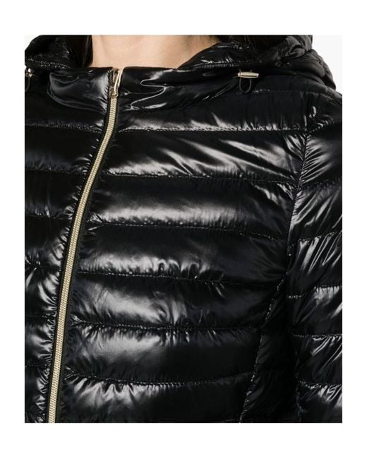 Herno Black Zip-Up Hooded Down Jacket