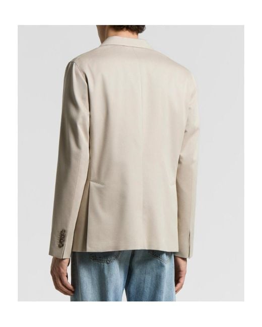 Peserico Natural Single-Breasted Tailored Blazer for men