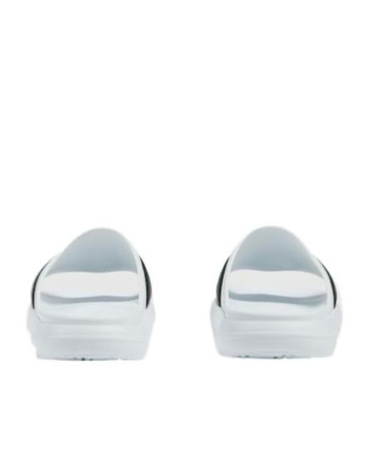 Gucci White Web Slide Sandals for men