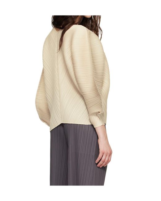 Pleats Please Issey Miyake Natural Coast Top