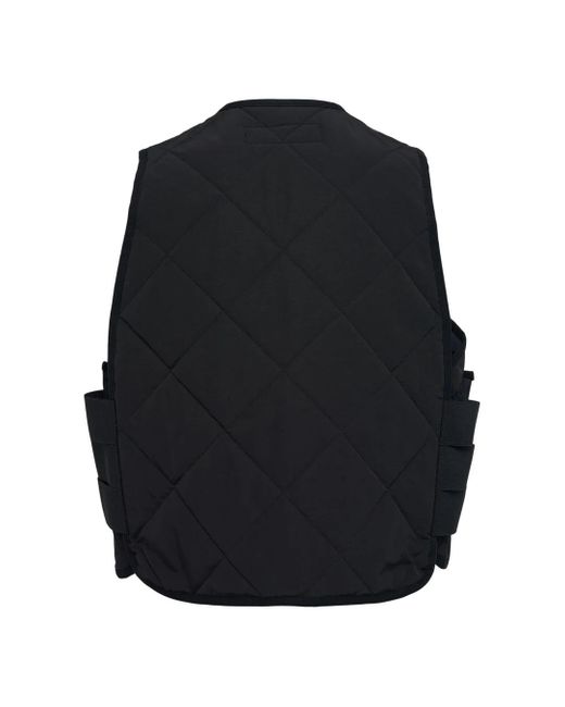 Comme des Garçons Blue Quilted Zip Vest for men