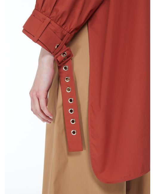 Max Mara Red 'S Crewneck Long-Sleeved Top