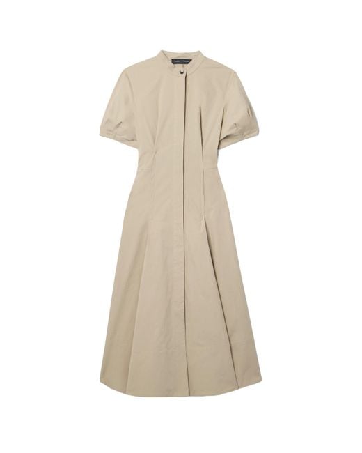 Proenza Schouler Natural Button Detail Pleated Dress