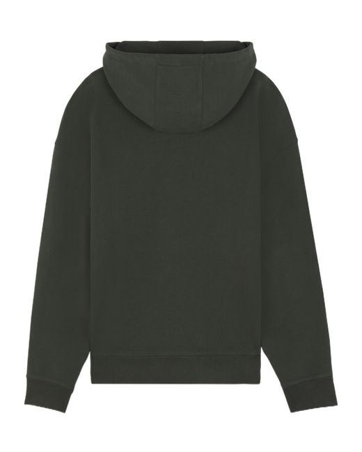 Maison Kitsuné Green Maison Kitsuné Bold Fox Head Patch Drawstring Hoodie for men