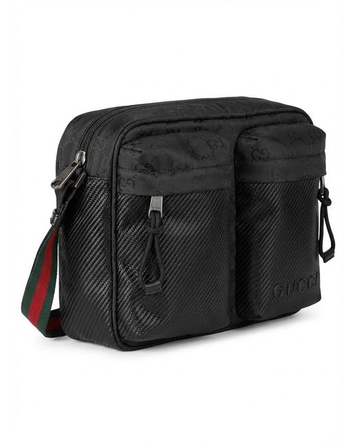 Gucci Black Nexus Zip-Up Small Crossbody Bag for men
