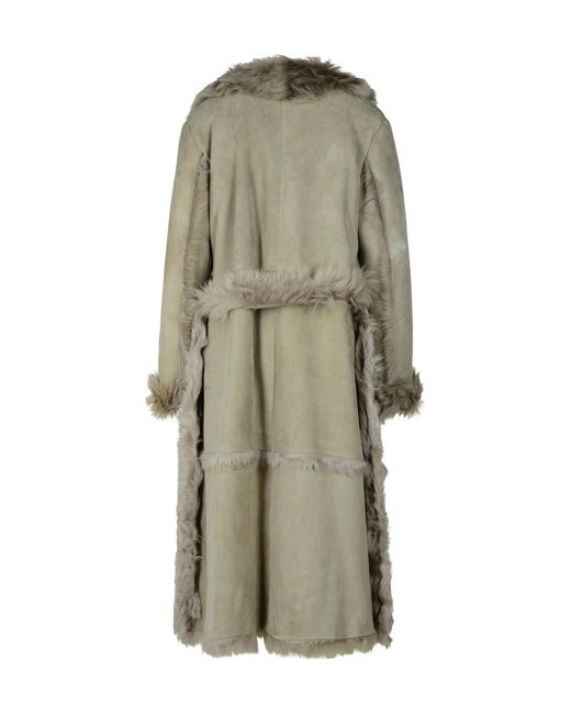 Salvatore Santoro Natural Fur Trim Leather Coat