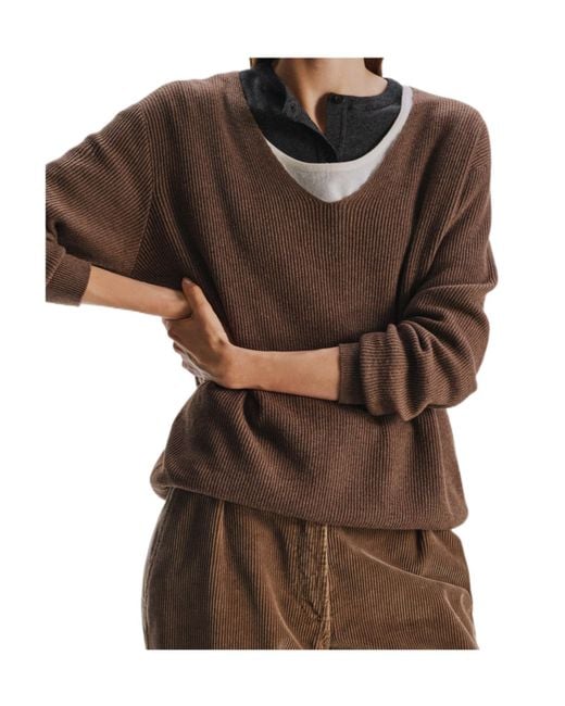 The Row Brown Long-Sleeved Knitwear