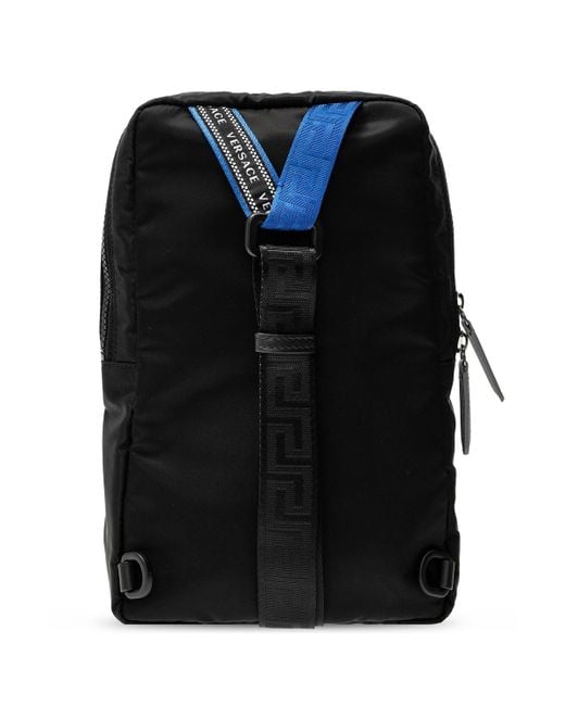 Versace Black Logo Backpack for men
