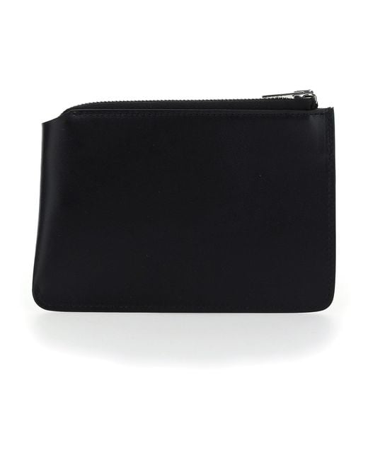 Acne Black Embossed Logo Wallet for men