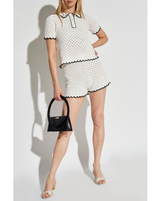 Zimmermann White Halliday Shorts